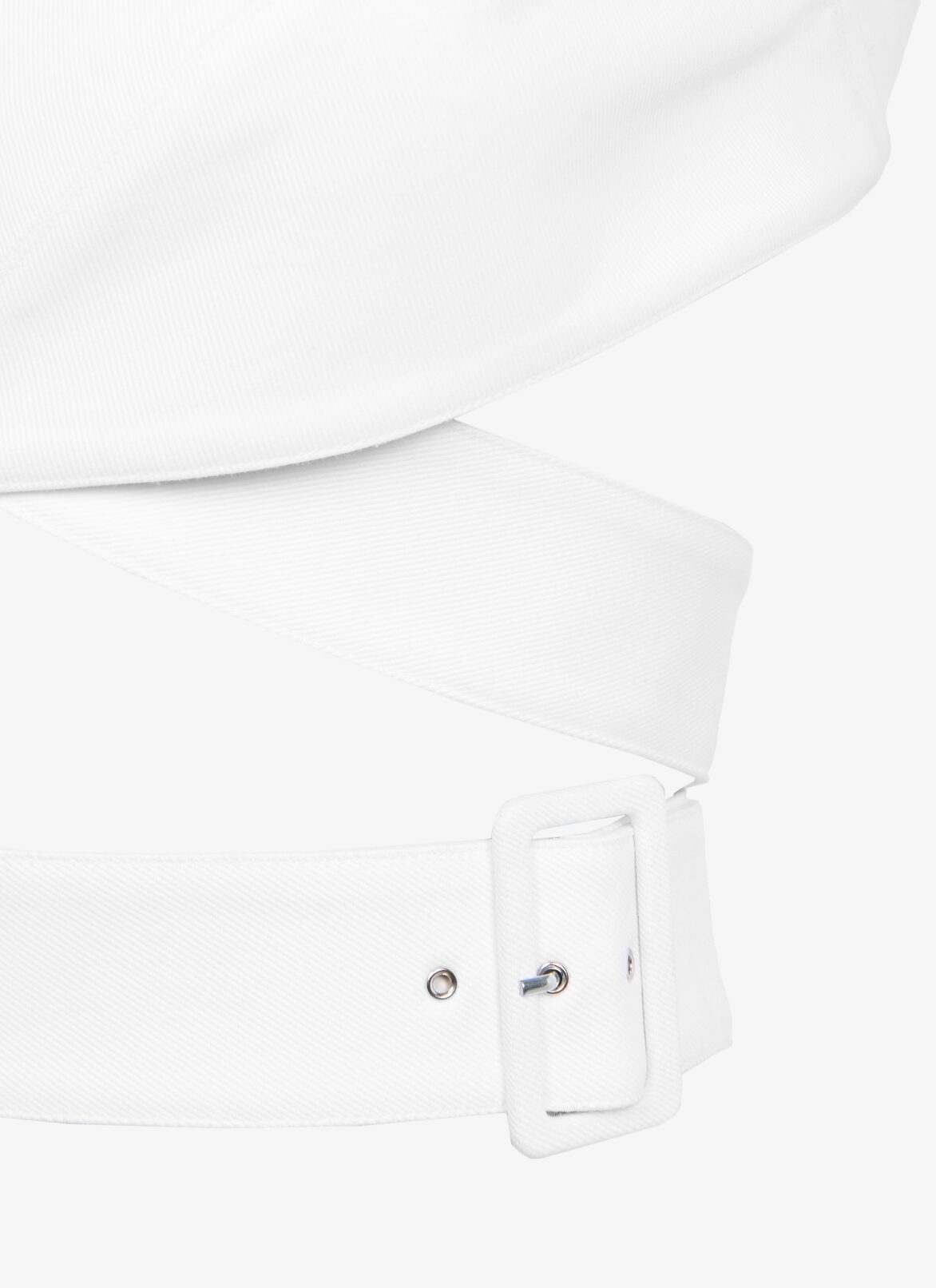 Edition 1984 The Criss Cross Brassière in summer gabardine ALAÏA WHITE EDITION 1984 THE CRISS CROSS BRASSIÈRE IN SUMMER GABARDINE